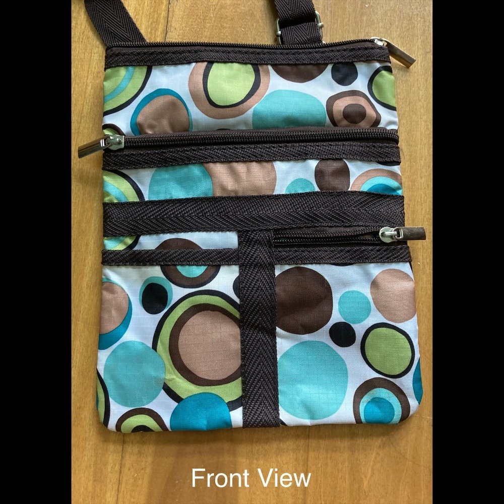 Braciano Green/Blue/Brown Crossbody Bag